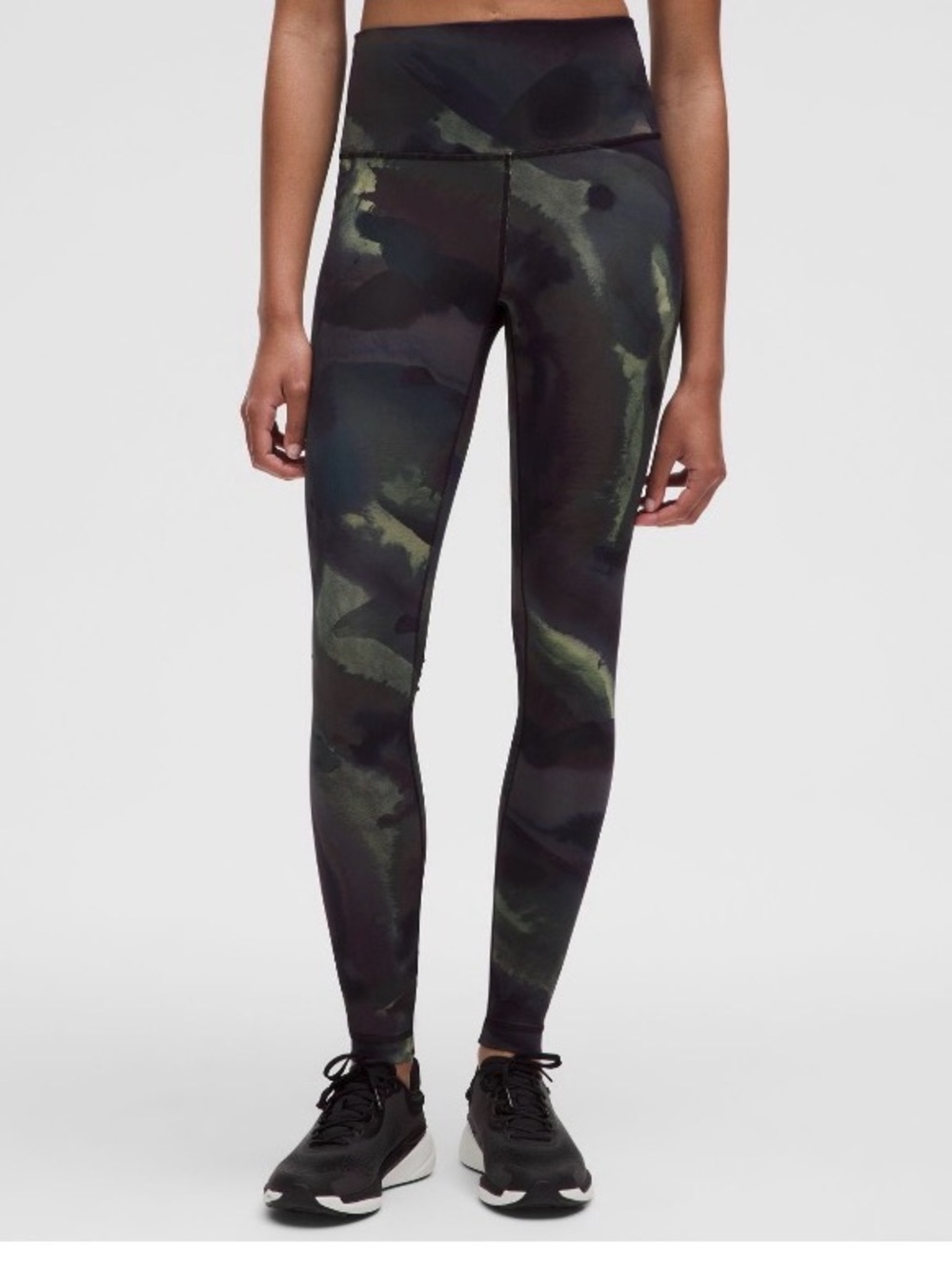 lululemon athletica Black Leggings with Light Sage Lining